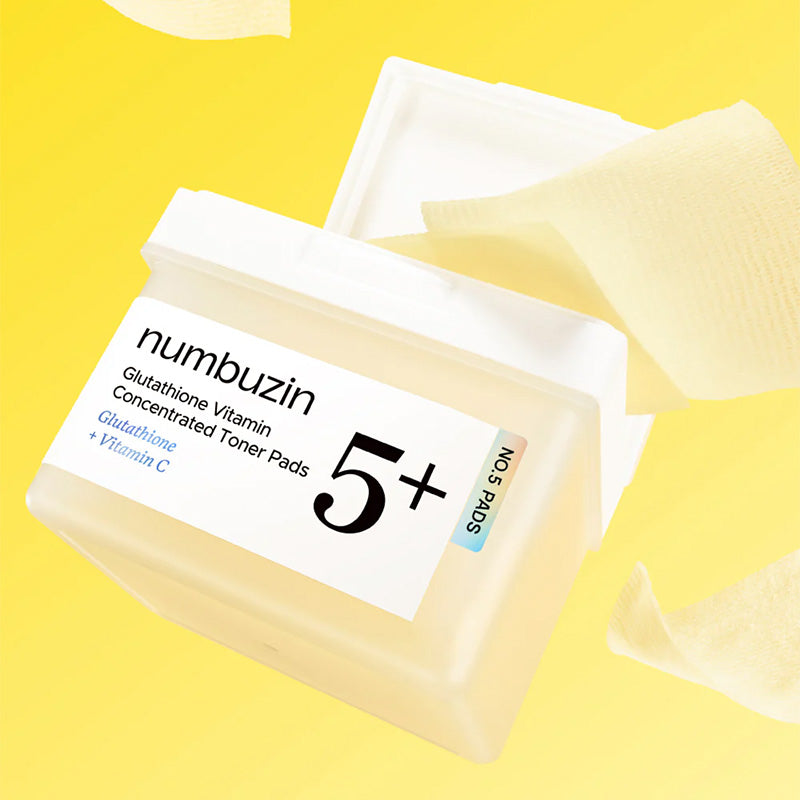 numbuzin glutathione pad No.5 Vitamin Niacinamide Concentrated Toner Sokit Beauty The set contains 70 singleuse pads for hygienic application and convenient travel No.5+ Glutathione Vitamin Concentrated Toner