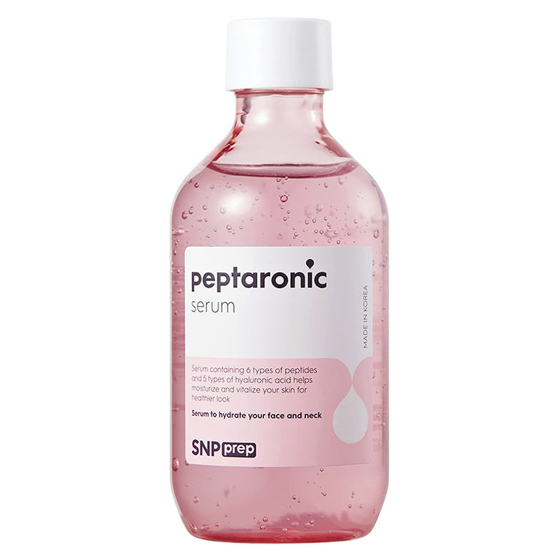 SNP Prep Peptaronic Serum 220 Ml – Koreanisches Gesichts- & Körperserum Mit 6 Peptiden & 5 Hyaluronsäuren