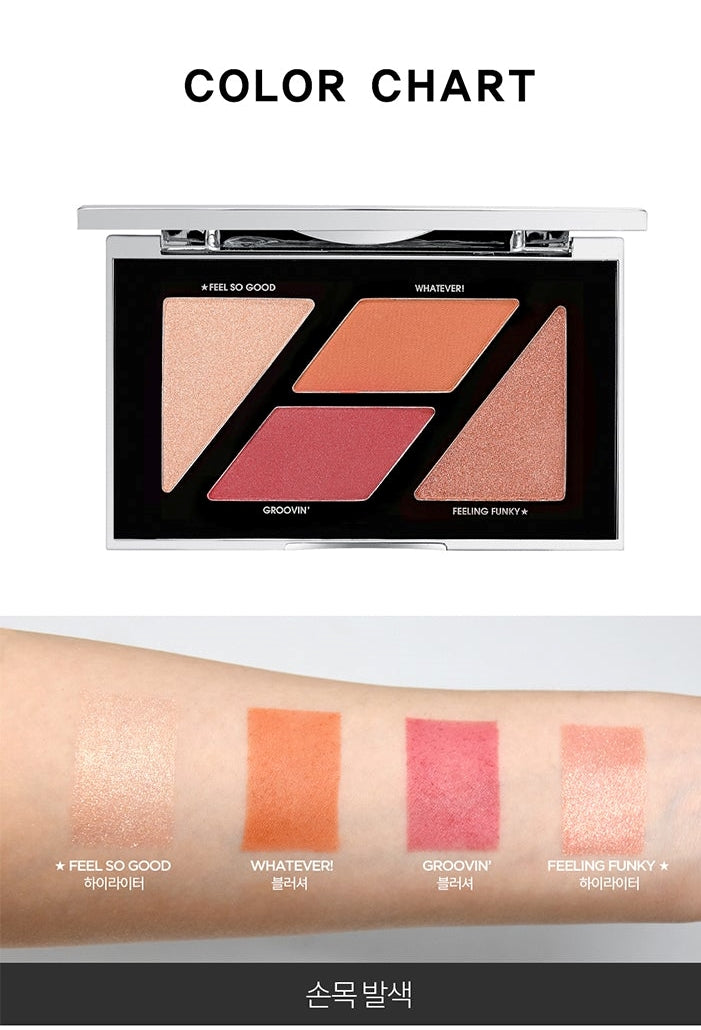  Chunky Funky So Funk Multi Blusher Palette Feel So Good - Korean-Skincare