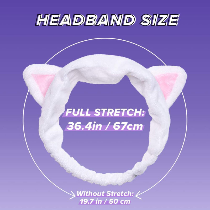  White Cat Headband - Korean-Skincare