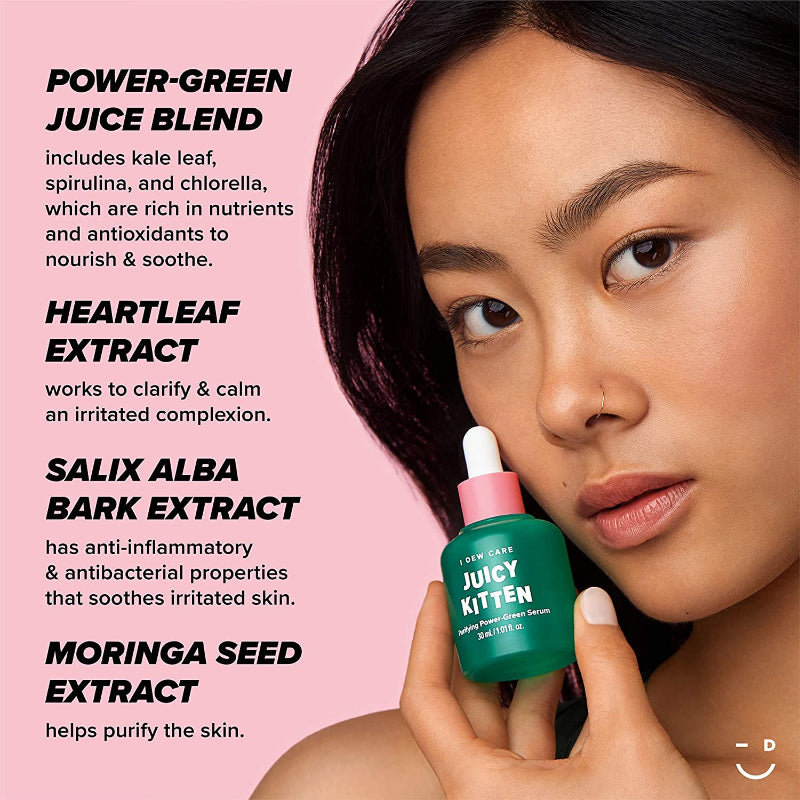  Juicy Kitten Purifying Power-Green Serum - Korean-Skincare