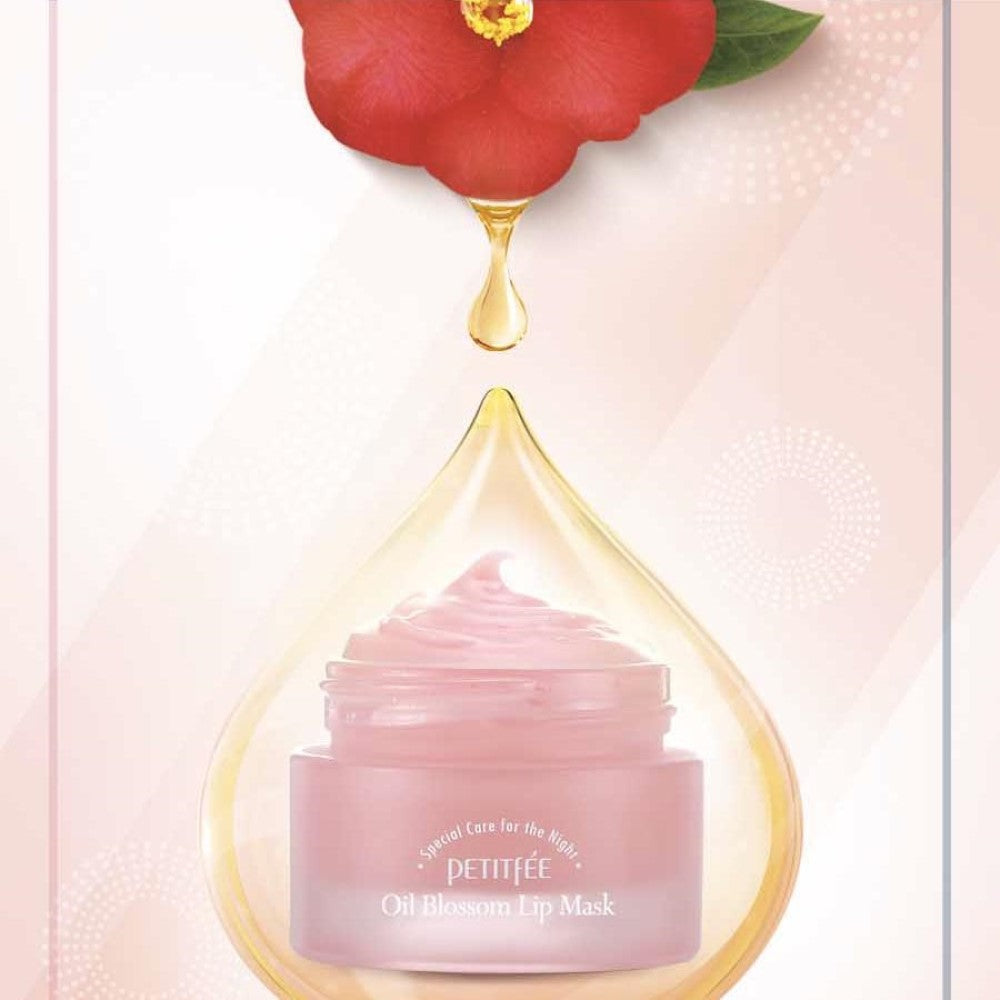 Petitfee Oil Blossom Lip Mask Camellia Seed Oil - Korean-Skincare