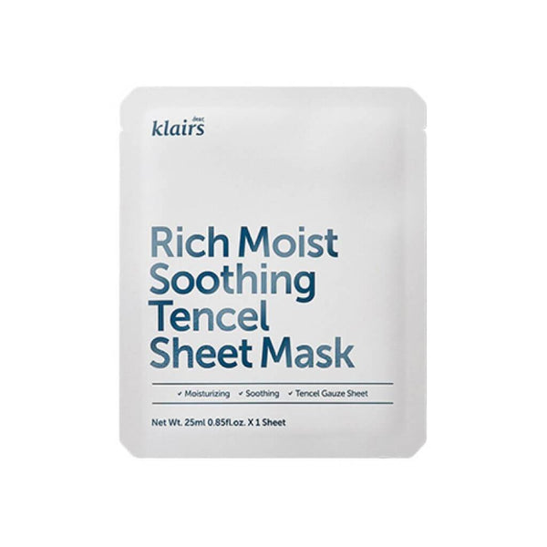 REI Moist Rich Sheet Mask 45ml×4枚入り Dear Klairs - Rich Moist Soothing Tencel Sheet Mask – Korean-Skincare