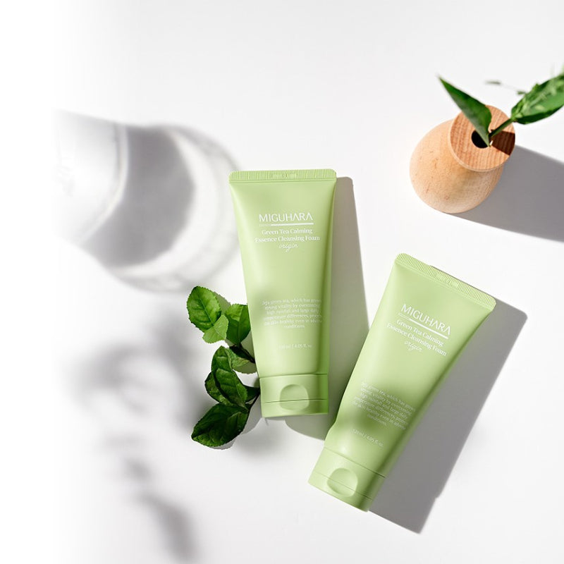  Green Tea Calming Essence Cleansing Foam Origin - Korean-Skincare