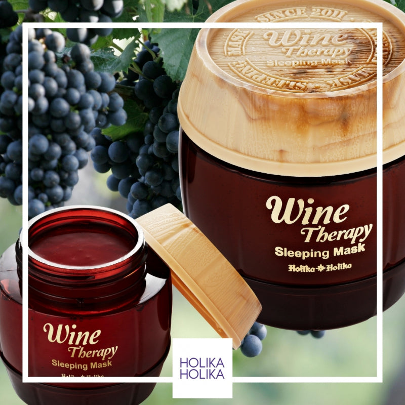 Holika Holika Wine Therapy Sleeping Mask #Red Wine - Korean-Skincare